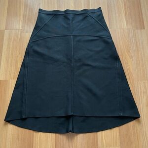 BCBGMAXAZRIA Manon Black A-Line Skirt Size L Runs Small